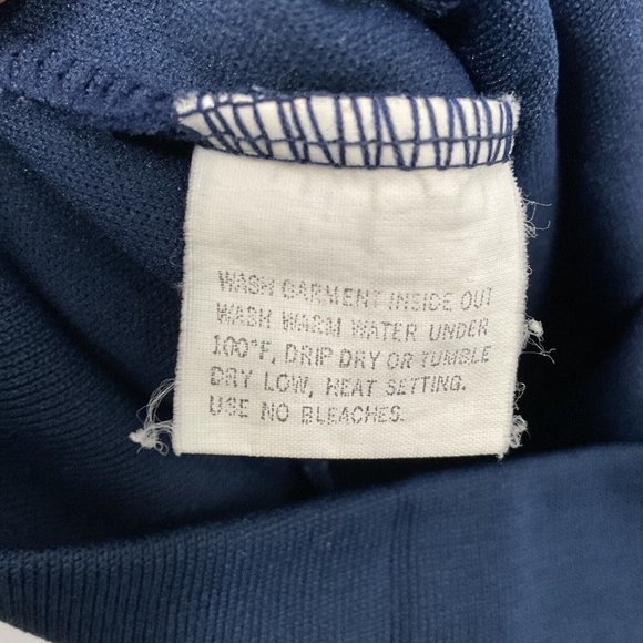 VTG 1970s Polyester Wilson Full Zip Tennis / Track Jacket - sz: Small (Blue) - Picture 4 of 9